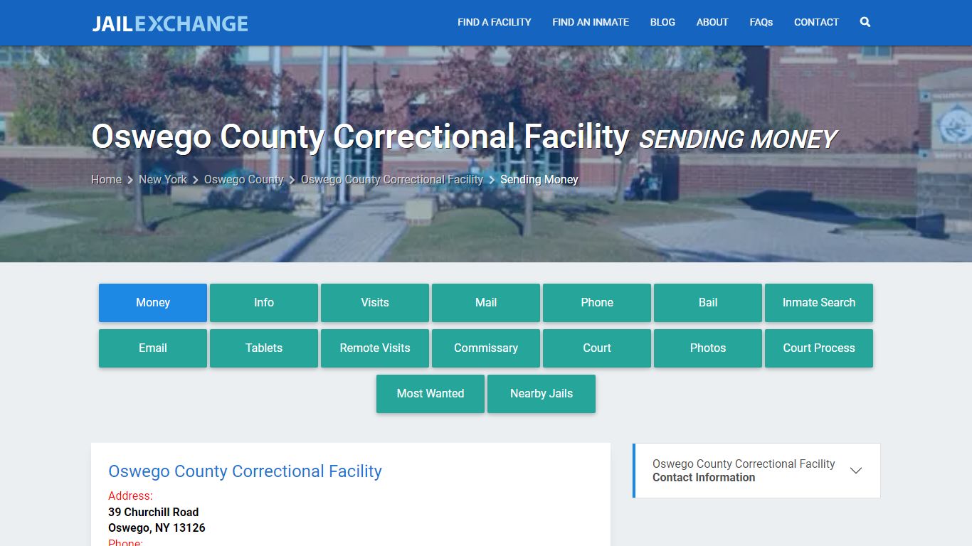 Oswego County Correctional Facility Sending Money - Jail Exchange